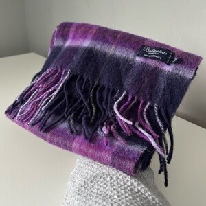 Ballantrae Edinburgh Softest Purple & Pink Tartan Plaid 100% Lambswool Scarf